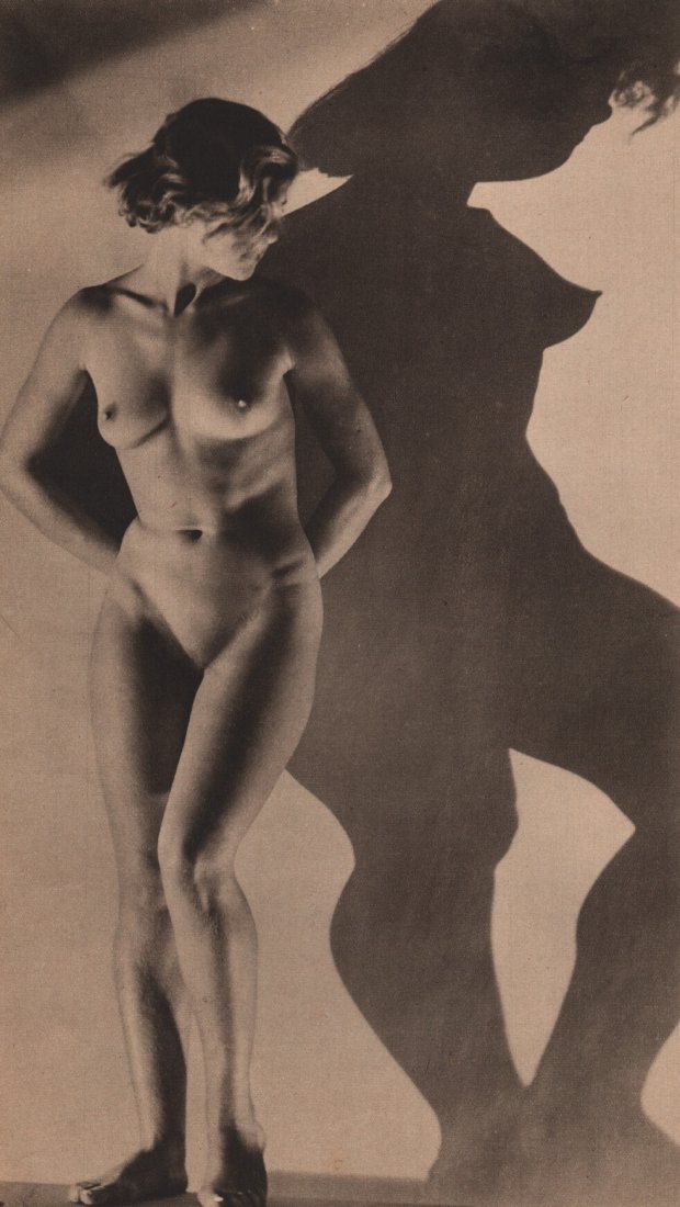 Maar, Dora - Model Assia: Vintage Sheet-Fed Gravure printed in France in 1935 - A slight Sepia toned version of this image - Image size approx. 6.5" x 11.5"