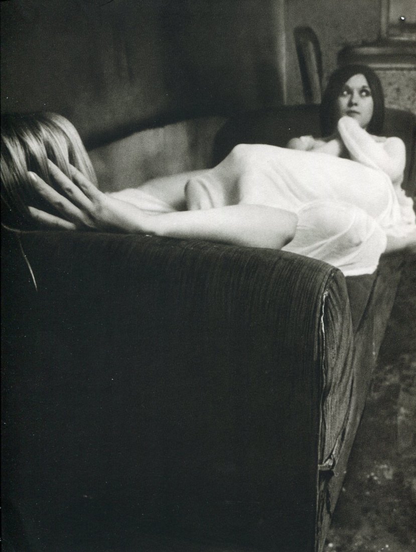 Szekessy, Karin - Women on the Couch: Vintage Sheet-Fed Gravure printed in 1969 by L'imprimerie Helio-lorraine, France - Image size approx. 9" x 11"