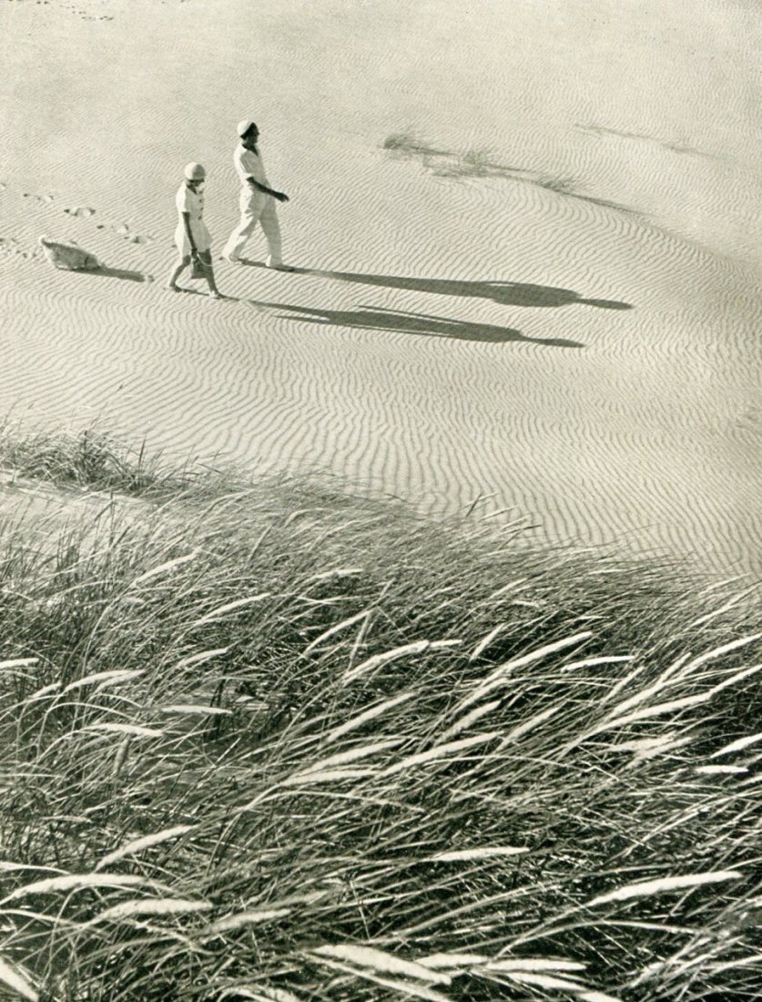 Wolff, Dr Paul - Walking in the Sand: Photo Engraving, printed in Germany 1938 - Image Size 6" x 8.5"