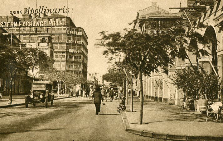 Lehnert & Landroch - Port Said - Blvd Fouad I: Photo Gravure, printed Lehnert & Landrock ca 1920s, Cairo - Image Size 7" x 4.5"