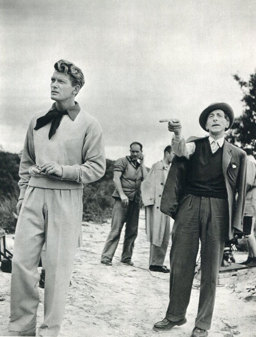 Doisneau, Robert - Jean Marais with Jean Cocteau: Vintage Sheet-Fed Gravure printed in 1979 by Presses Des Imprimeries, France - Image size approx. 7" x 9"