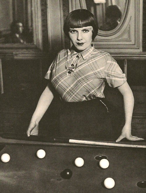 Brassai - Snooker Player: Sheet-Fed Copperplate Gravure printed in 1968, Switzerland - Image size approx. 5" x 7"
