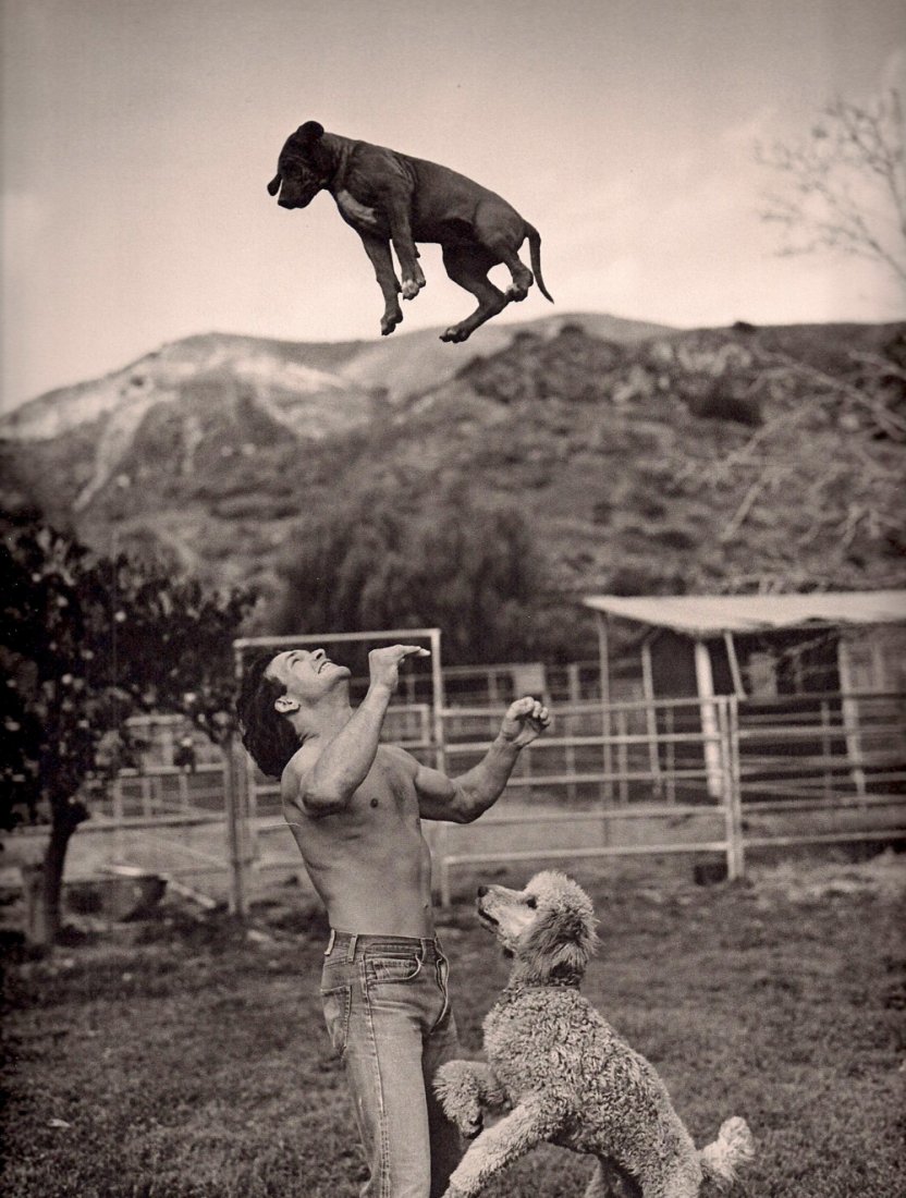 Weber, Bruce - Patrick Swayze, Hollywood 1985: 1988 Sheet-fed Gravure printed by H Fournier, S.A. - Vitoria (Spanish printers) - Beautifully printed - Image size approx. 9"x12"