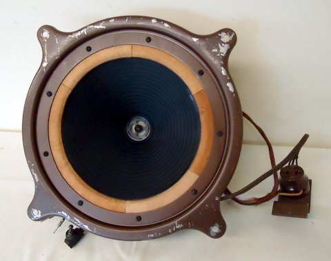 Speaker: large early radio speaker - 12" in diameter