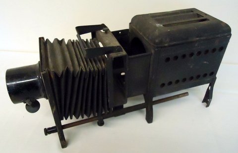 Bausch & Lomb Movie Camera: early Bausch & Lomb glass-slide projector - 18"x9"x9"