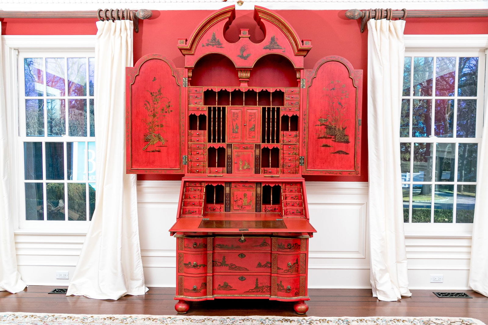 Exceptional Maitland-Smith Chinoisserie Secretary Chest (1 of 20)