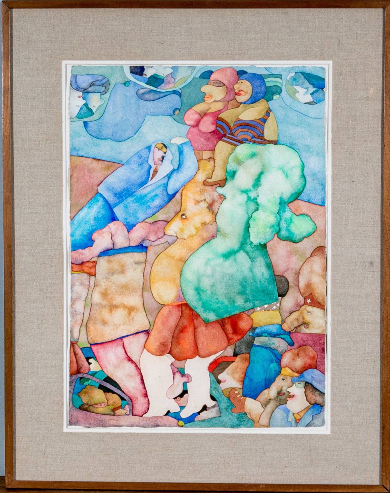 Gladys Nilsson (American, B. 1940) “Mildly Congested" Watercolor (1 of 13)