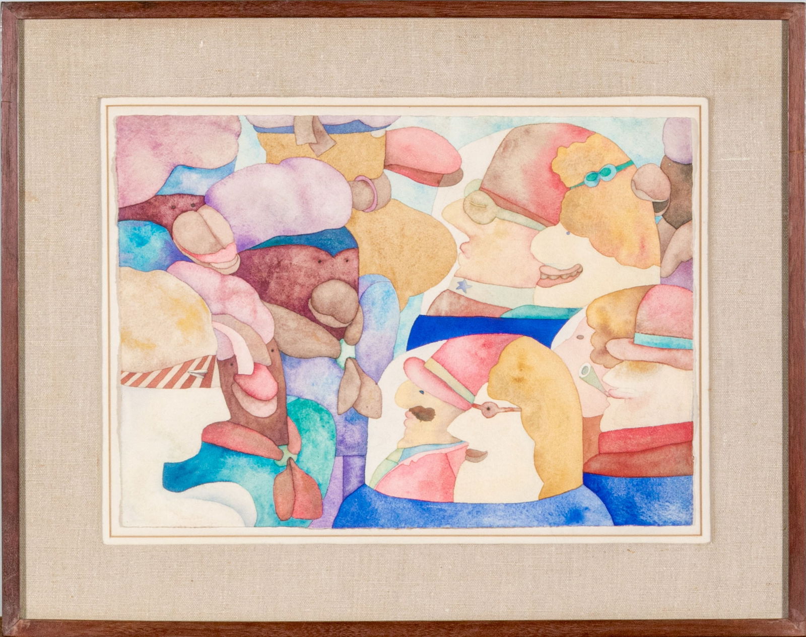 Gladys Nilsson (American, B. 1940) Watercolor On Paper, Figural Composition (1 of 12)