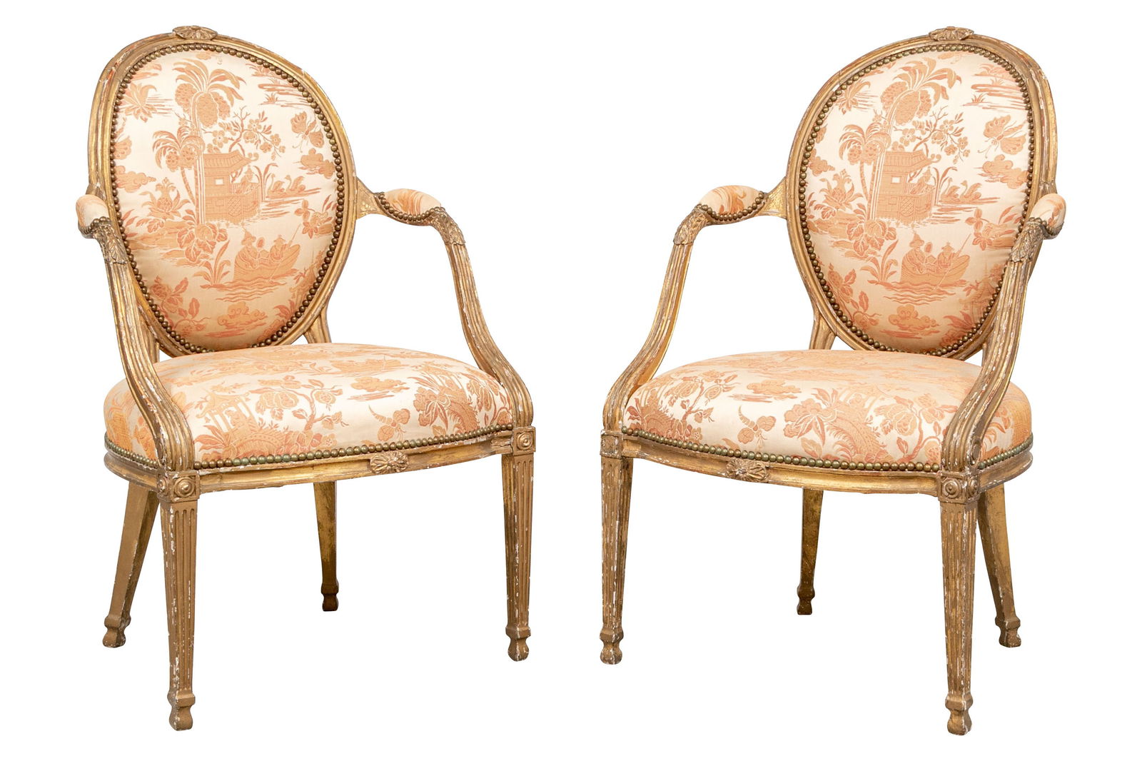 Fine Pair Of Period George III Carved And Gilt Armchairs (1 of 20)