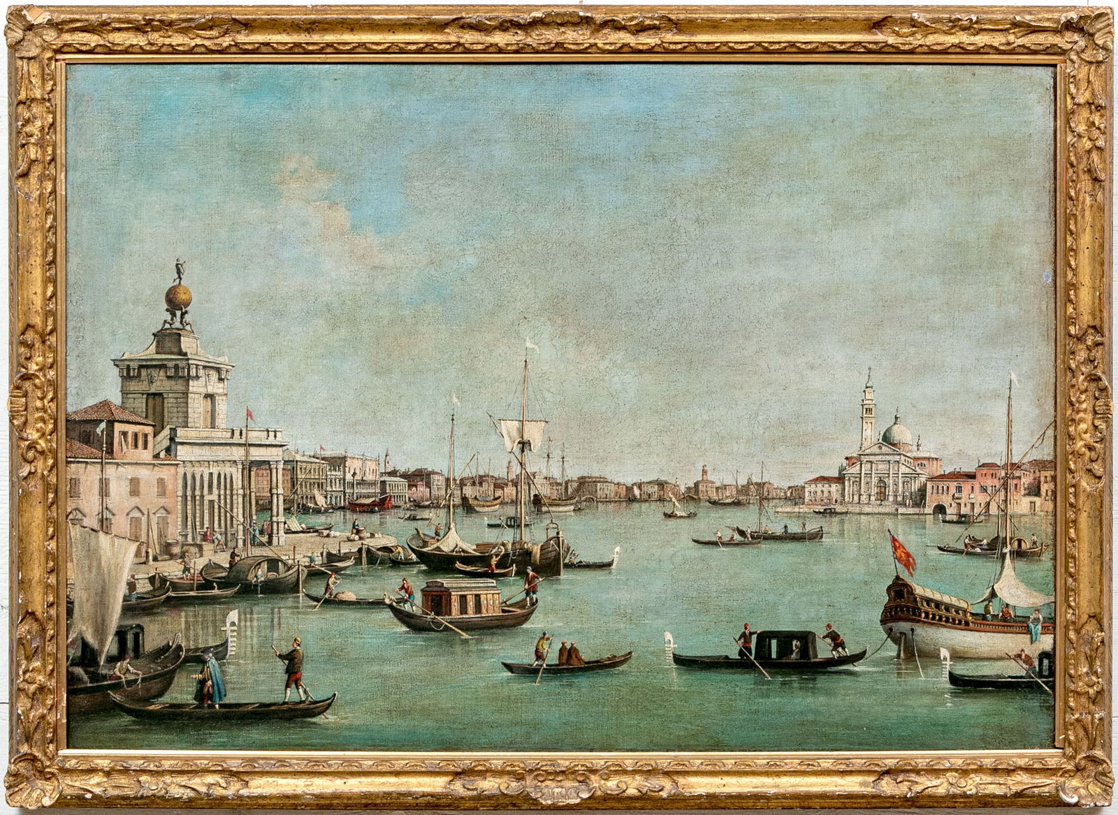 Late 18th-Early 19th Century Oil On Canvas, View Of The Venice Grand Canal With The Customs House (1 of 16)