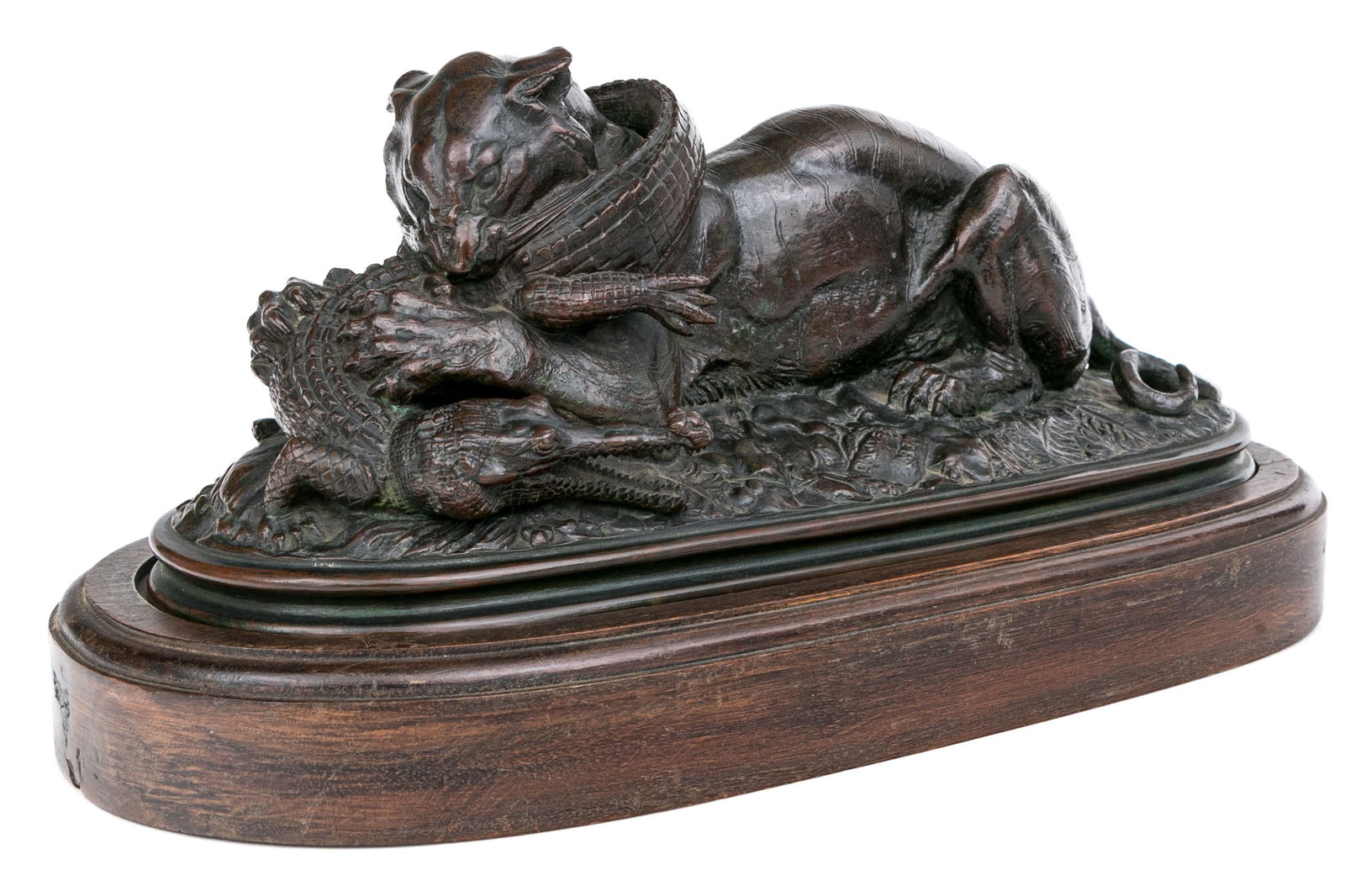 Antoine-Louis Barye (French, 1796-1875)Tigre Dévorant Un Gavial" Cast Bronze (1 of 16)