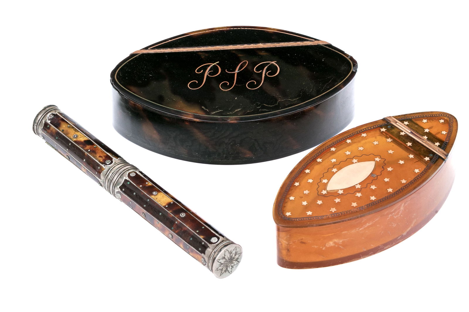 Lovely Collection Of Late 18th Century Tortoiseshell Motif Boxes, Including A Blonde Snuffbox (1 of 20)