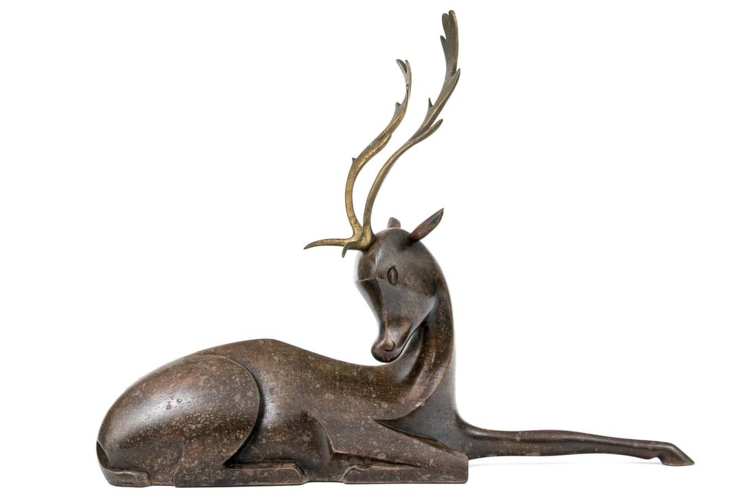 Austrian Hagenauer Wien Sculpture Fallow Deer (1 of 8)