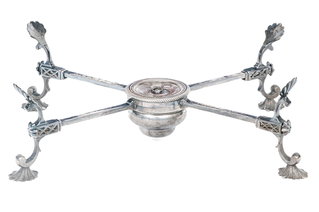 Antique English George III, William Plummer Sterling Silver Dish Cross (1 of 7)