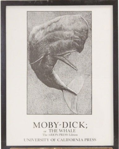 MOBY-DICK UNIVERSITY OF CALIFORNIA PRESS POSTER: 20" high x 18" wide
