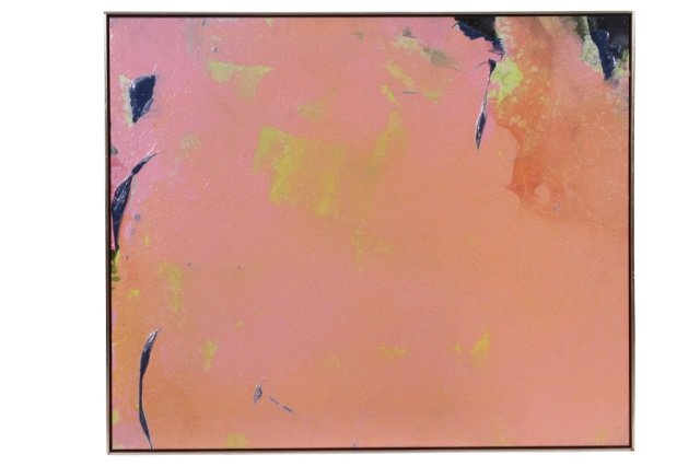 WALTER DARBY BANNARD (b. 1931, American): Perfidia, mixed media on canvas, 46 1/2" x 56", M. Knoedler &Co, New York, label on verso, good condition.