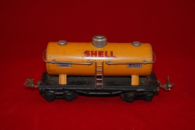 Lionel No.654 Oil Tank Car With Box Pre War: Orange