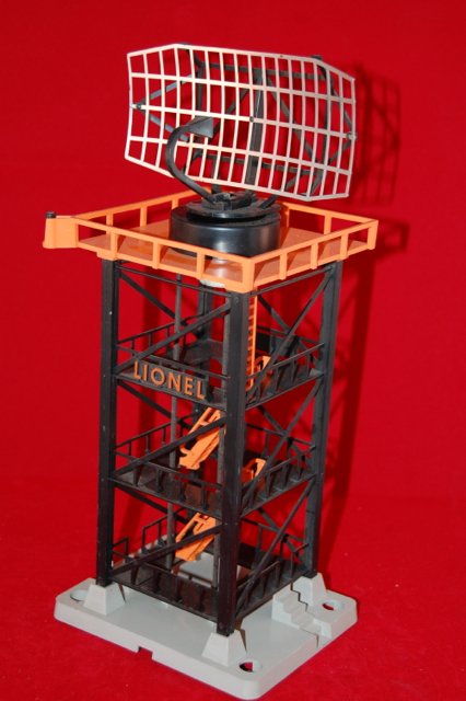 Lionel 197 Radar Tower: Orange with black base.