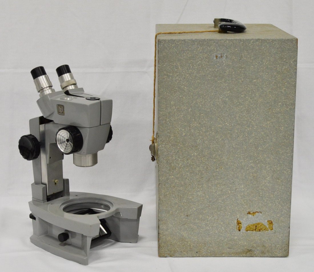 Vintage Microscope: Spencer VO Cat 65B with Case, EST 100-125