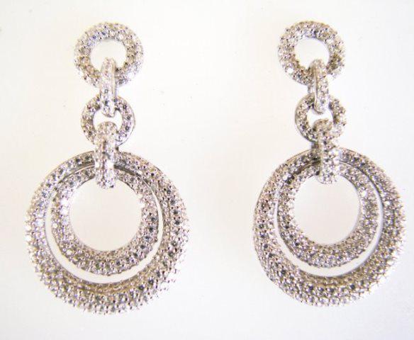 Creation Diamond Earring 4.12Ct 18k W/g Overlay (1 of 4)