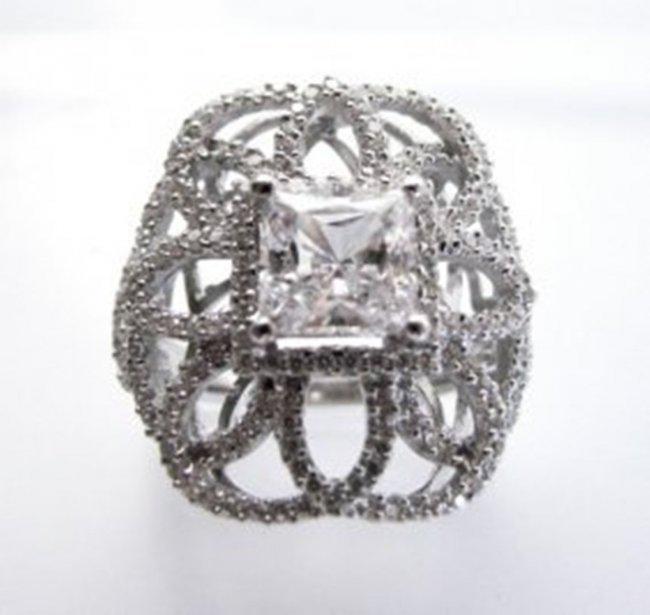 Vintage Ring Creation Diamond 4.20Ct 18k W/g Overlay (1 of 3)