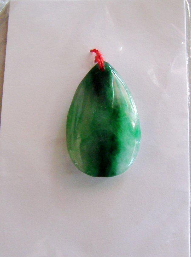 Pear Shape Pendant Natural Jadeite Jade Grade A (1 of 3)