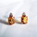 Golden Citrine Diamond Stud Earrings 2.64Ct 14k Y/G