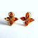 Golden Citrine Diamond Star Earrings 5.24Ct 14k Y/G