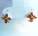 Golden Citrine Diamond Star Earrings 5.24Ct 14k Y/G - 2