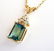 Diamond Blue Zircon Pendant 2.31Ct 14k Y/G - 2