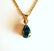 Natural Blue Zircon Pendant 4.73Ct 14k Y/G
