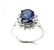 Blue Sapphire & Diamond Ring 3.43Ct 14k W/g