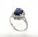 Blue Sapphire & Diamond Ring 3.43Ct 14k W/g - 2