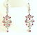 Pink Sapphire Diamond Chandelier Earring 1.47Ct 14k W/g - 2