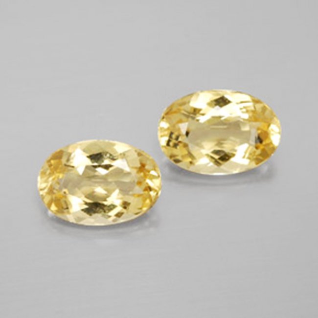 Natural Yellow Glden Beryl Pairs Oval Shape 1.92Ct: Gem Type: Natural Yellow Golden Beryl Qty: 2 Pieces Weight: 1.92 Carat Measurement: 8x6x3.7 mm Shape: Oval Facet Clarity: VS,Color: Yellow Golden Origin: Madagascar Treatment: None