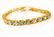 Bracelet Blue Zircon 24.64Ct 18k Y/g Overlay