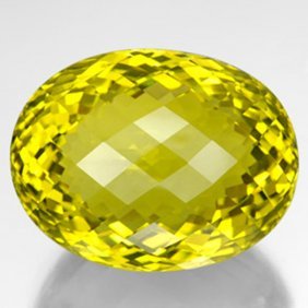 Loose Natural Lemon Topaz Oval Shape 33.80Ct: Gem Type: Natural Lemon Topaz Weight: 33.80 Carat Measurement: 25x18x14mm Shape: Oval Checkerboard Clarity: VS-Color: Yellow Origin: Brazil Estimate Value Price $2,800