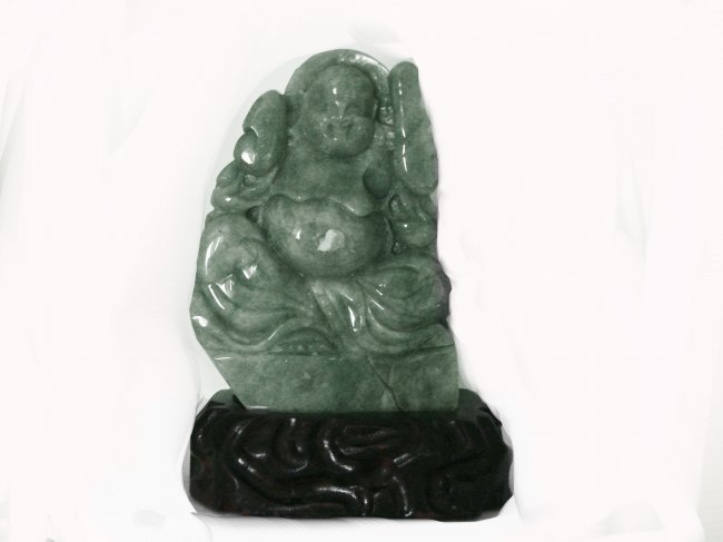 Chinese Hand Carved Jade Buddha Weight 3.3 pound (1 of 4)