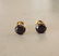 Black Diamond Stud Earrings 1.72Ct 14k Y/g