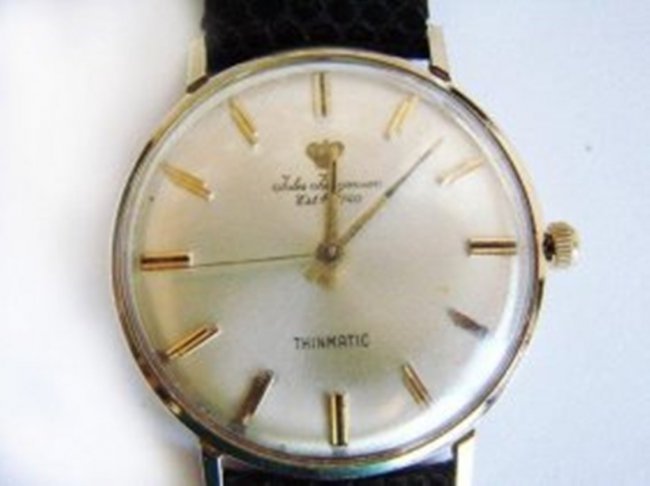 Vintage Jules Jurgensen 14k Gold Mens Wrist Watch: Item: Vintage Wrist Watch Jules Jurgensen Movement is marked Jules Jurgensen vintage watch Ests d 1740 Gender: Men Per- ownedYear: 1960 Movement: Manual Winding Movement is marked Vintage Jules Jurgen
