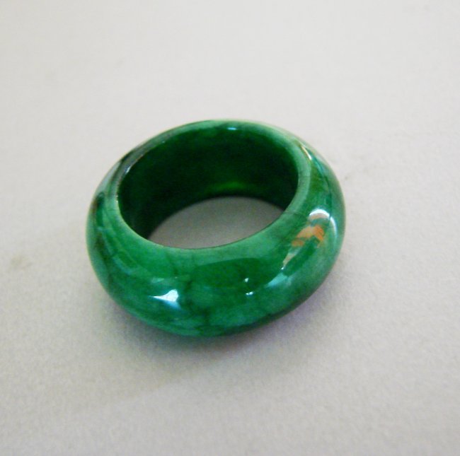 Natural Jadeite Jade Ring Grade A Size: 8 (1 of 4)