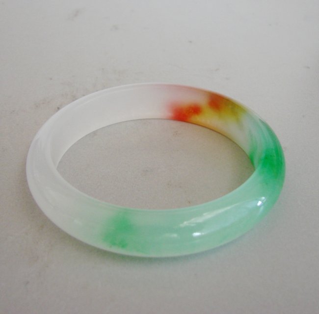 Natural Jadeite Jade Bangle Grade: B/ Size 7.5 (1 of 5)