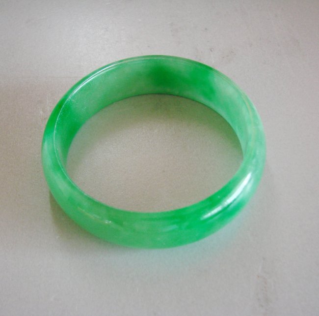 Natural Jadeite Jade Bangle Grade: A Size: 6.75 (1 of 4)