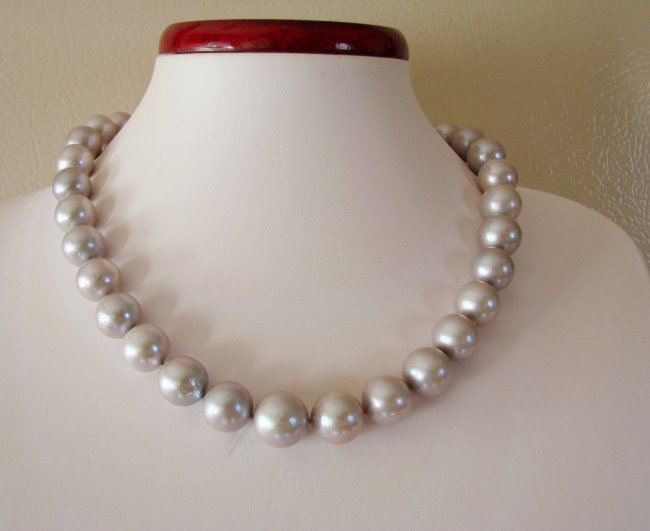 Natural Akoya Pearl Graduation 14.3x12mm 18"inch (1 of 5)