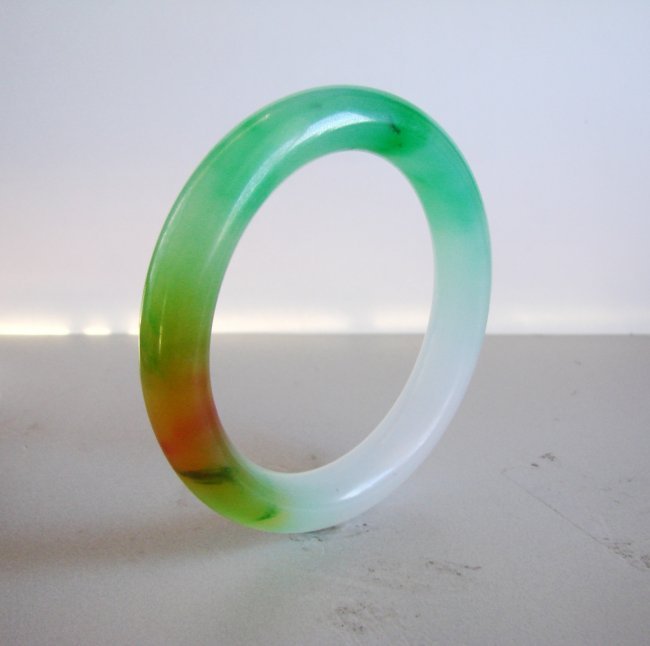 Natural Jadeite Jade Bangle Grade: A Size:7.75 (1 of 4)
