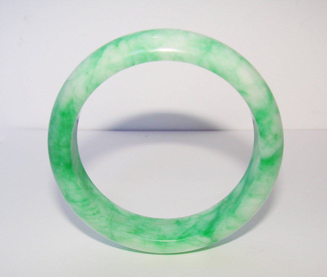 Natural Jade Bangle Grade A Inner Diameter :60mm (1 of 2)