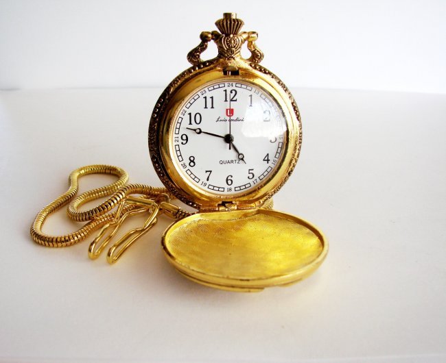 Pocket Watch 'L' Luis Cardini 18k Y/g Overlay (1 of 3)