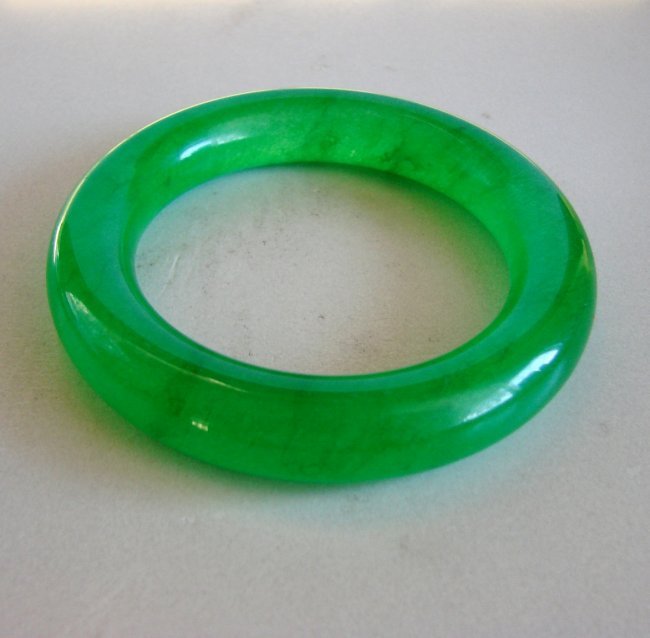 Natural Jadeite Jade Bangle Grade A Size 7 (1 of 3)