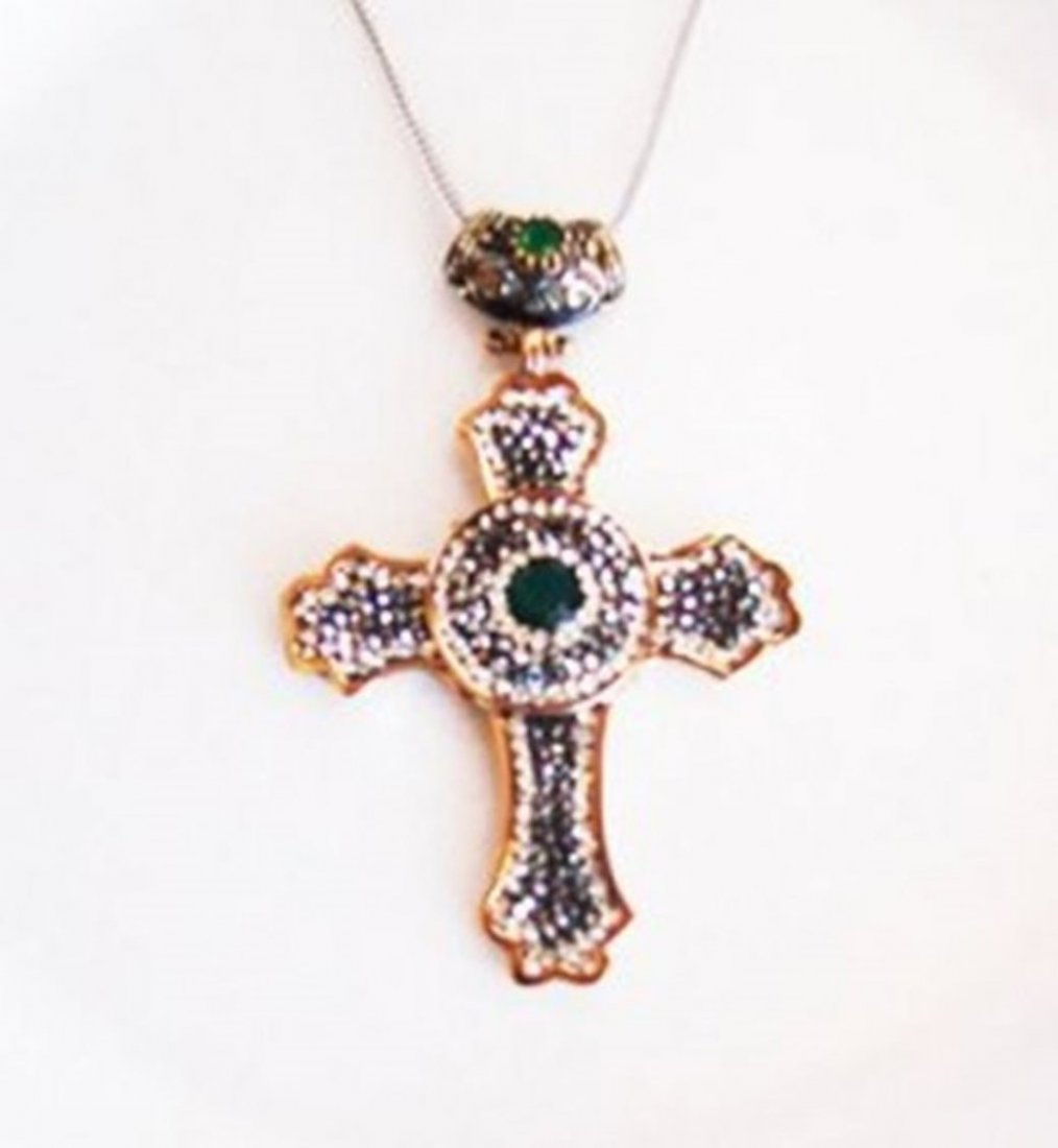 Cross Pendant 8.12 Carat 18k Overlay (1 of 2)