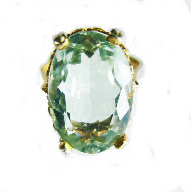 Natural Green Amethyst Ring 11.21Ct 14k Y/G (1 of 4)
